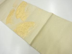 リサイクル　金彩地紙に花模様織出し袋帯